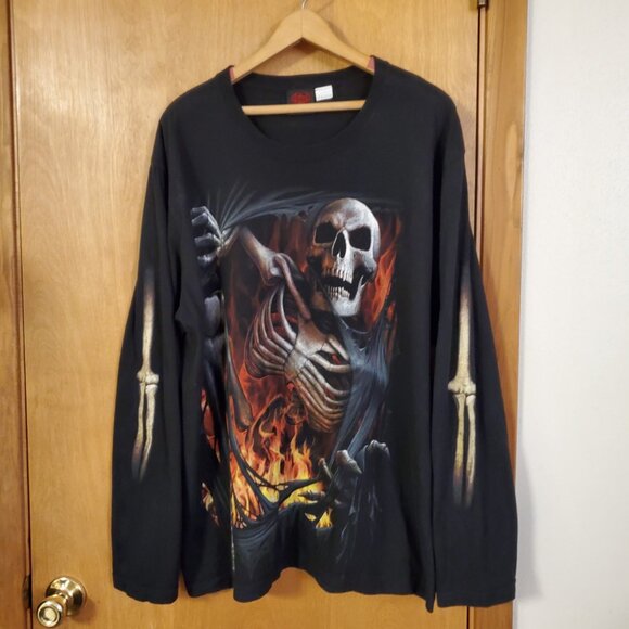Spiral Direct Death Reripped Long Sleeve Graphic Tee Men's XL Black - Picture 1 of 3